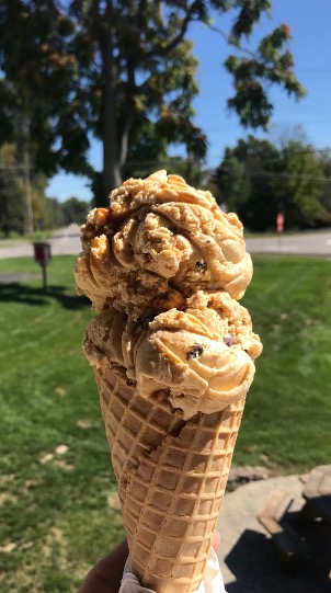 Hard Ice Cream on a Cone